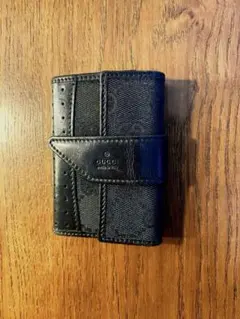 GUCCI キーケース 6連 ブラック レザー GG柄