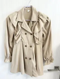 SHEINフリルトレンチコート 11-12Y＆GU薄手ブルゾン春物2点セット