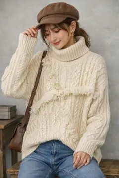 CLASSICAL ELF クラシカルエルフ タートルネックニット L