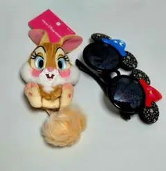 ミスバニー（キーケース）とミッキー型サングラス【セット】