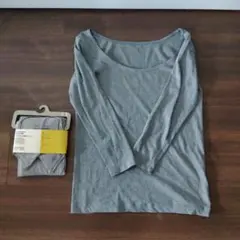 Sサイズ　2枚　あったか綿　Uネック八分袖Tシャツ　無印良品