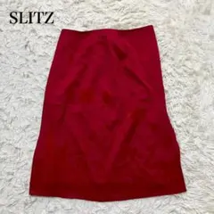 SLITZ レッド タイトスカート 36 台形　日本製　ユナイテッドアローズのサムネイル