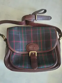 タータンチェック柄ショルダーバッグ