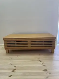 IKEA イケア HOL ホール テーブル 収納付き, アカシア材, 98x50 - メルカリ