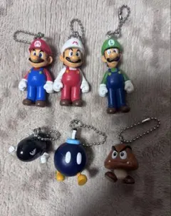スーパーマリオ　 キーホルダー　 マスコットフィギュア　6個 セット
