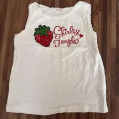 Shirley Temple いちご スパンコール ノースリーブTシャツ 120のサムネイル