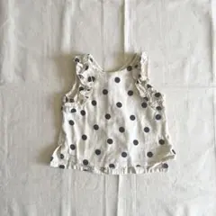BREEZE ドット柄 ノースリーブ　フリル　100