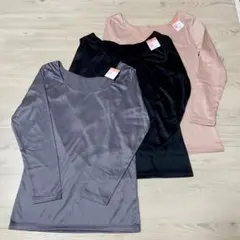 ３色セット　起毛インナー　長袖Tシャツ　防寒　下着　　　Mサイズ