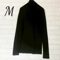 ユニクロ タートルネックニットベーシック ブラック M※毛玉あり