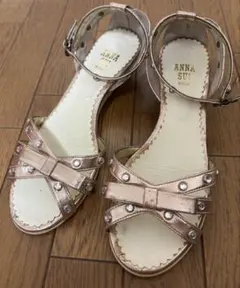 ANNA SUI サンダル ローズゴールド ビジューのサムネイル