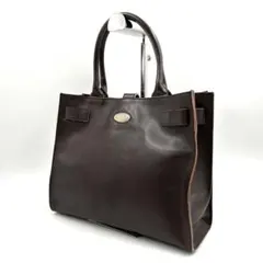 FURLA 672 フルラ ハンドバッグ レザー トート ブラウン ベルト