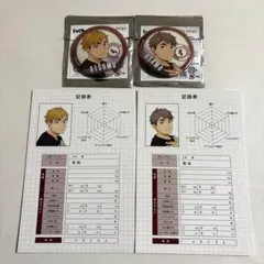 ハイキュー‼︎ 体力測定フェア　宮侑　宮治　缶バッジ　特典ポストカード