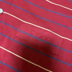 IZODヴィンテージ 赤 ストライプ 長袖ポロシャツ