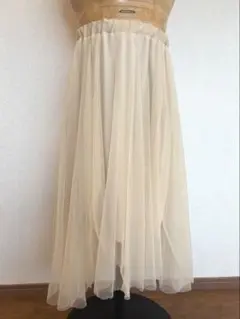 ワンアフターアナザーナイスクラップ NICE CLAP チュールスカート 透け感