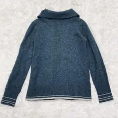 イーストボーイ　ダークグリーン　タートルネックニットセーター　【M】　ウール