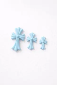 クロスパーツ 大中小セット水色 ライトブルー ネイルパーツ デコ