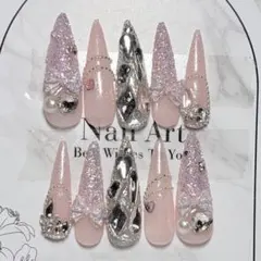 ネイル　韓国 量産型 フレンチガーリー スナ系 地雷系 ワンホン 推し