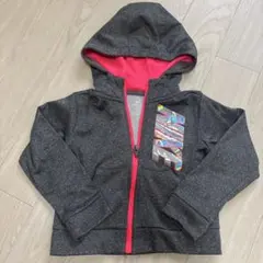 グレー フード付き アウター 反射ロゴ