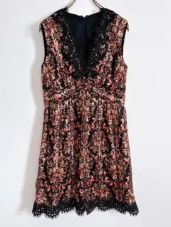 ANNA SUI ノースリーブ レース装飾 ダマスク柄のサムネイル