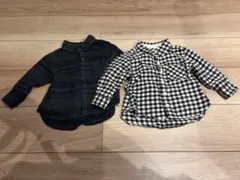 無印良品　チェックシャツ　80cm 2点セット
