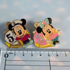 東京ディズニーシー 5周年 チップとデール ピンバッジ 2個セット