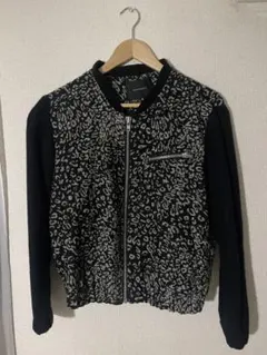 【期間限定値下げ】MAISON SCOTCH／レオパード柄 ブルゾン 黒のサムネイル