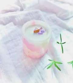【やさしくよりそうソイキャンドル】ボタニカルタイプ/アメジスト/木芯/1個