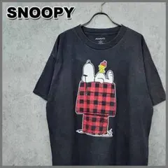 古着 スヌーピー PEANUTS ビッグロゴ キャラクター Tシャツ L 90s