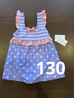 女の子用水着 130cm 紫とピンク