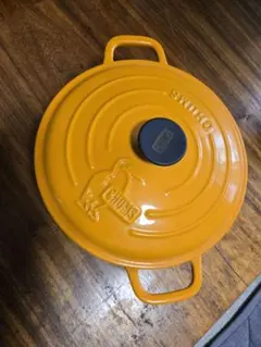 CHUMS ホーロー　ダッチオーブン　イエロー　10インチ 未使用に近い！ チャムスCHUMS ホーローダッチオーブン 10インチ