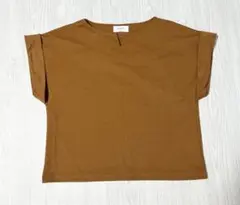 【美品】OPAQUE.CLIP ブラウン キーネックブラウス　M　テラコッタ