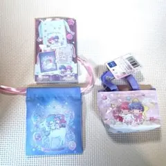 サンリオ　リトルツインスターズ　ミニ巾着＆マイクロバッグチャーム