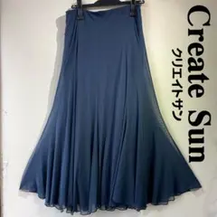 Y5589★ML クリエイトサン ネイビー スカート☆社交ダンス