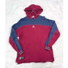 Champion パーカー レッド ブルーJASPOタグ 古着 ビンテージ