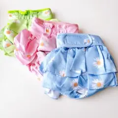 犬用おむつ パンツ マナーパンツ 3枚セット 花柄 L 洗える