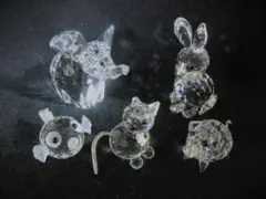 SWAROVSKI ５点セット ゾウ、ウサギ、ネコ、ブタ、フグ SWAROVSKI 5点セット ゾウ、ウサギ、ネコ、ブタ、フグ - メルカリ