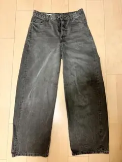 ZARA ダークグレー ワイドレッグデニム