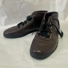 GUCCI グッチ グッチシマ 総柄 オールレザー ハイカットスニーカー 茶のサムネイル