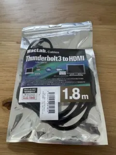 MacLab. Thunderbolt3 to HDMI 変換ケーブル 1.8m