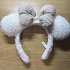 モコモコ ミニーちゃん カチューシャ アイボリー