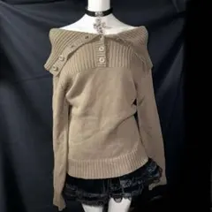 平成ギャル Y2K グランジ オフショル 平成初期 ニットトップス