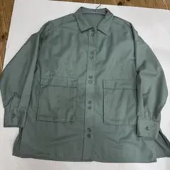 美品です☆チャオパニック　グリーン ボタンアップシャツジャケット