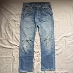 【00s】LEVI’S 501 ダメージ デニム ジーンズ W30 グランジ