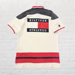 【超希少】90s TOMMY HILFIGER ポロシャツ ビッグフラッグロゴ