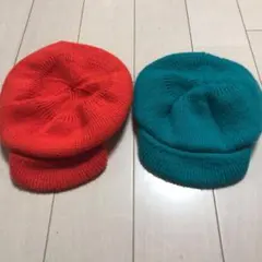 デニム＆ダンガリーのキャスケットニット帽2個セット