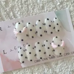 〈サイズオーダー品〉ドットネイル　羽　ネイルチップ
