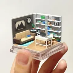 ミニチュア　ドールハウス　住宅模型　1/80 1/64 フィギュアに　ジオラマ