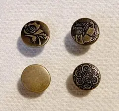 ジーンズ、ジャケット、帽子などに 特殊なボタン(ピンタイプ)4個セット③