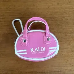 KALDI オリジナルレトロスポーツバッグ ピンク　カラビナのサムネイル