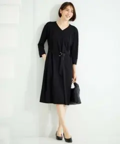 【自由区】アムンゼンジャージー Vネックワンピース